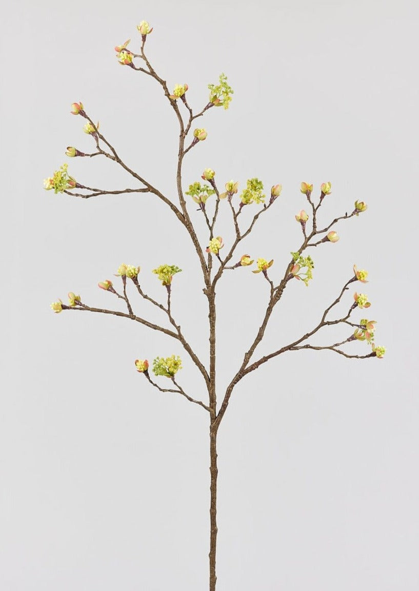 Afloral Faux Spring Flowers Tall Cream Yellow Blossom Branch