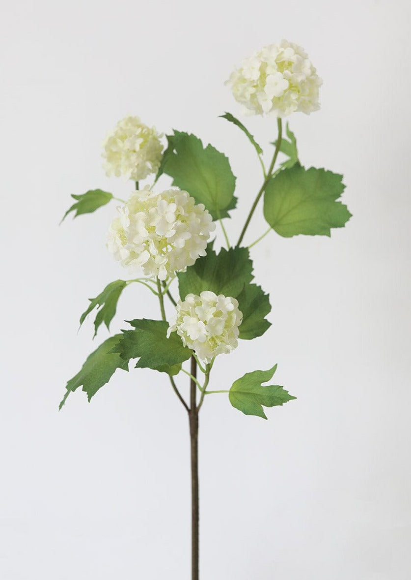 Artificial Botanicals in Cream Snowball Flower Spray