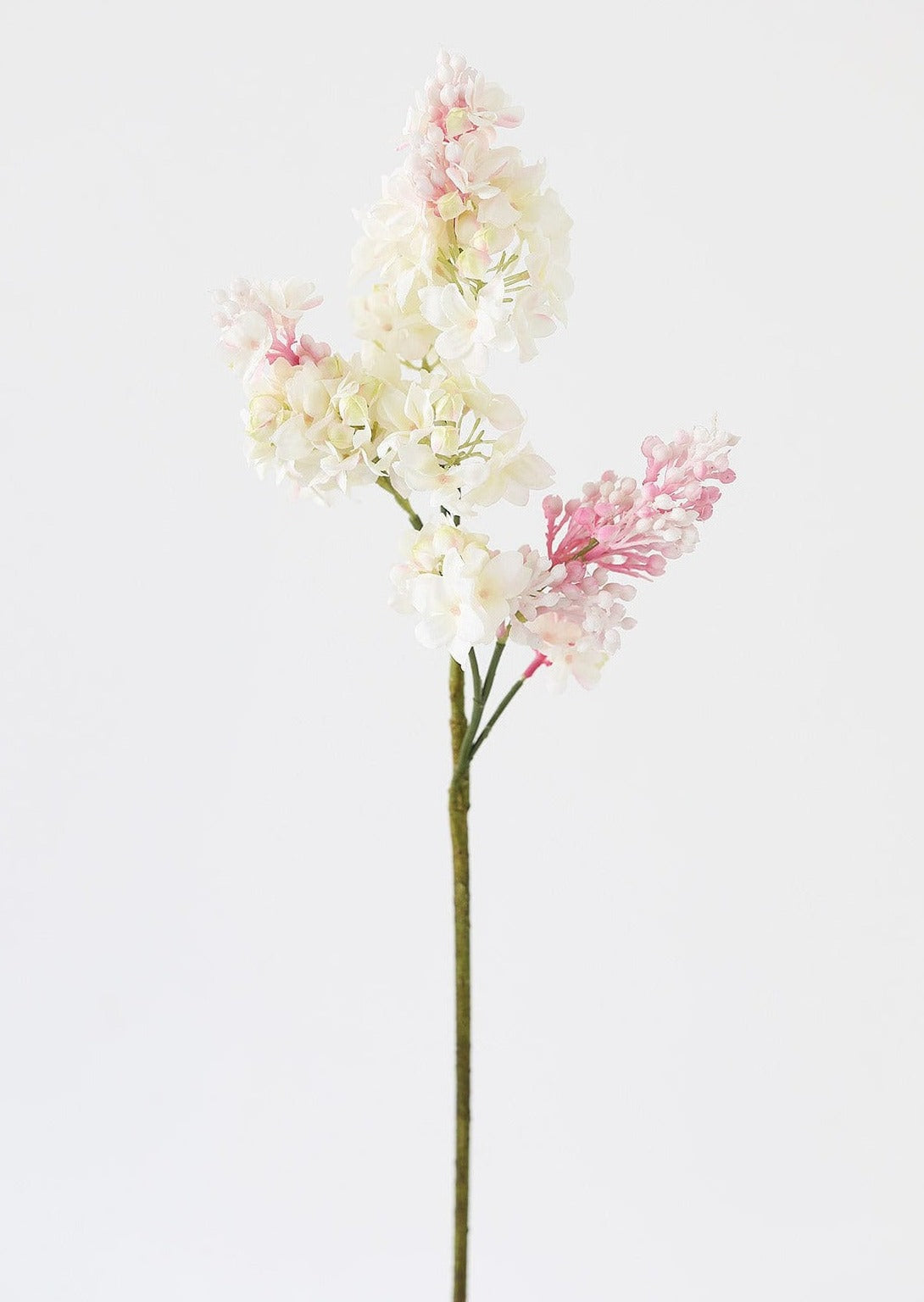 Pink Cream Artificial Lilac Stem at Afloral