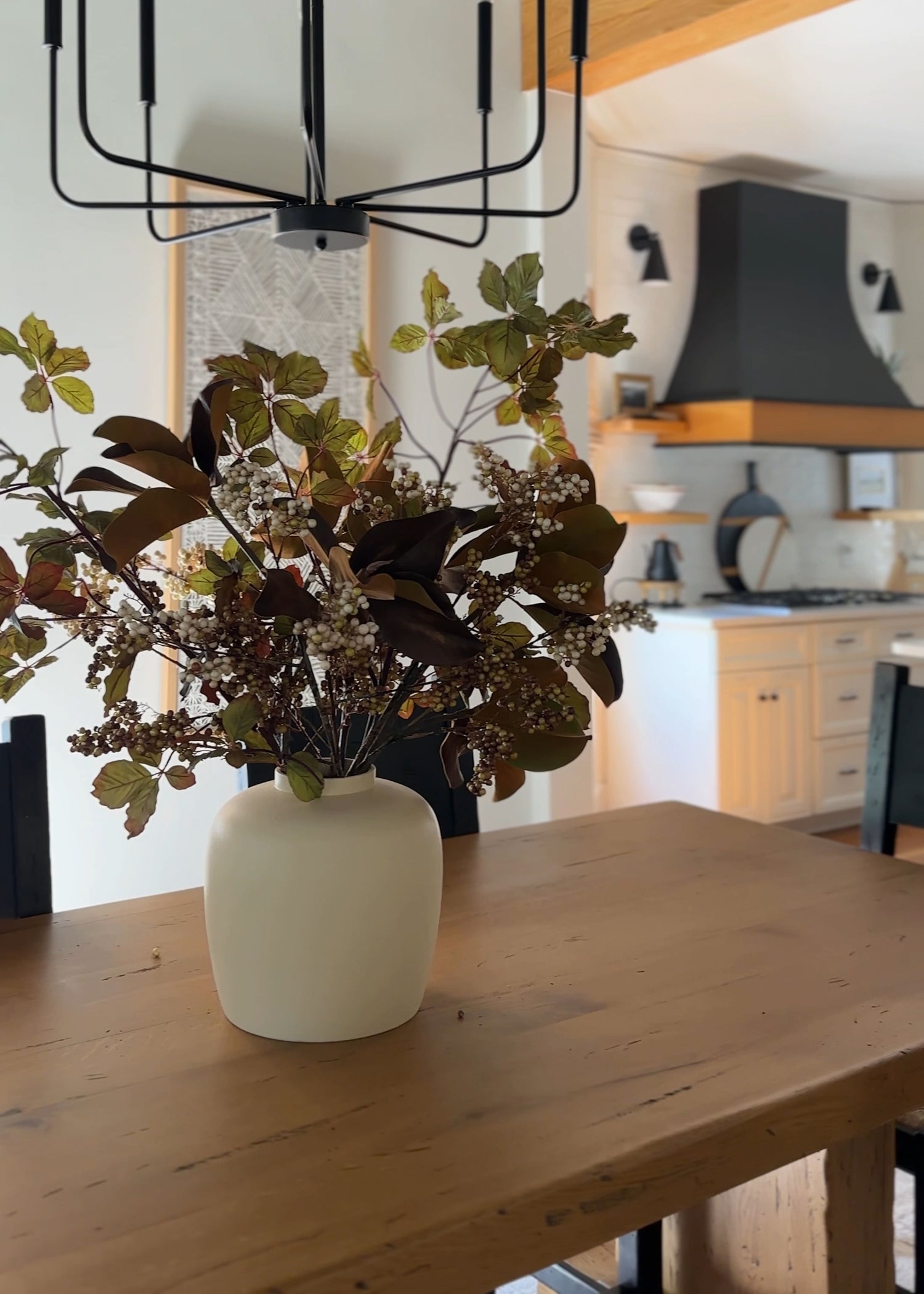 Faux Fall Stems Centerpiece Arrangement