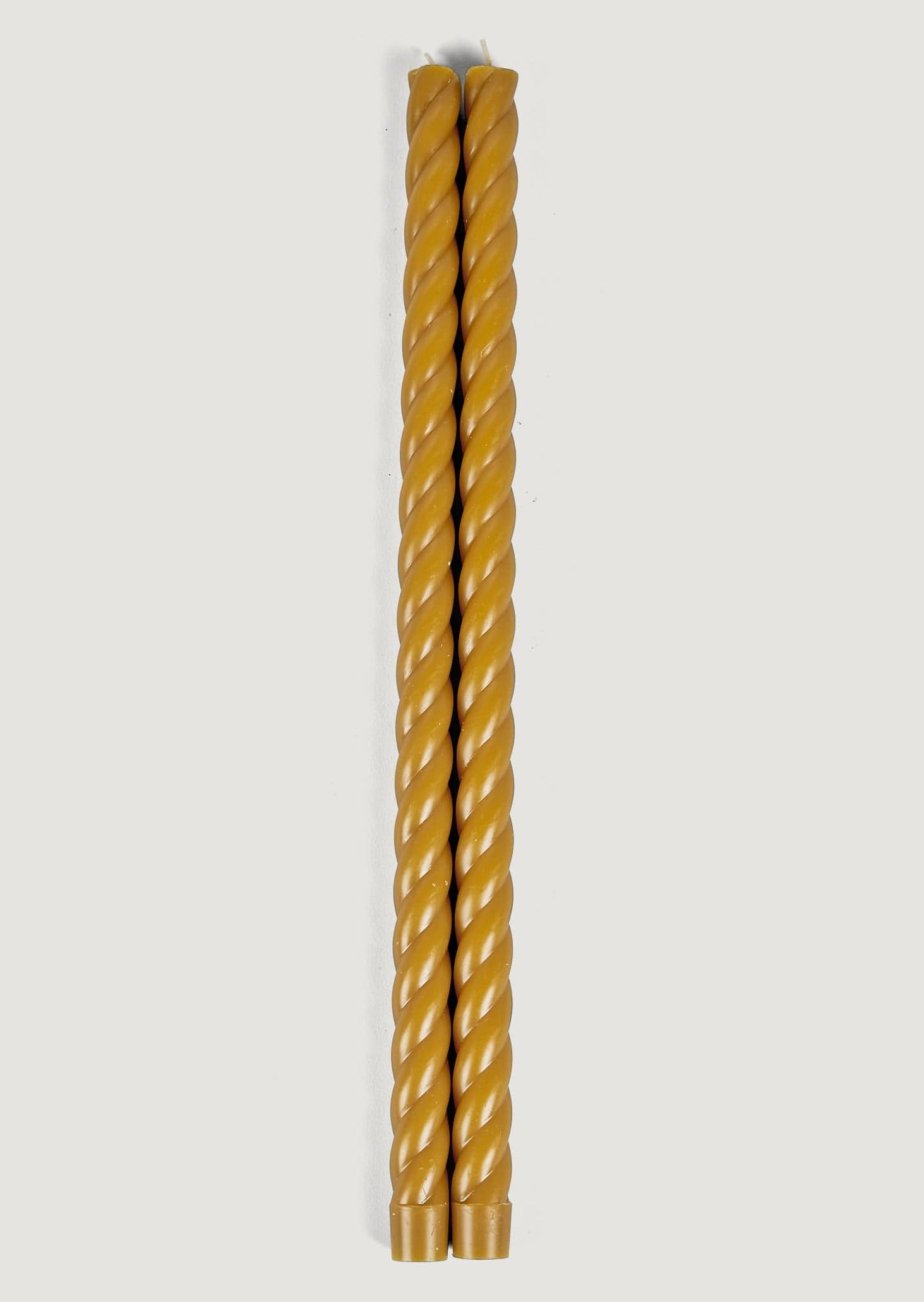 18" Tall Rope Taper Candles in Honey Caramel at Afloral