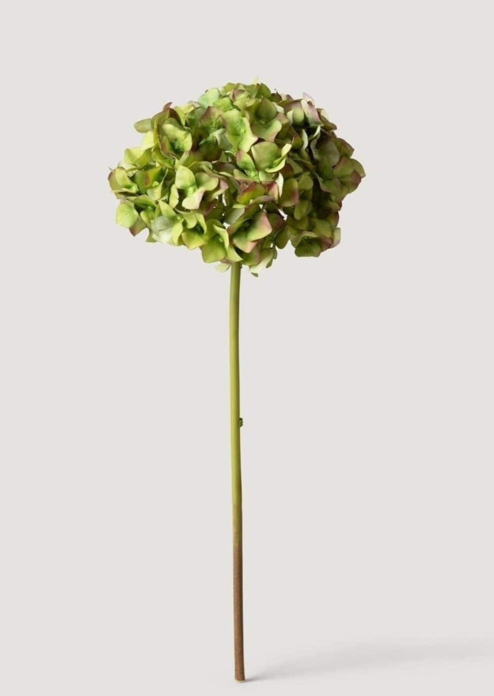 Faux Hydrangea in Antique Green and Purple at Afloral