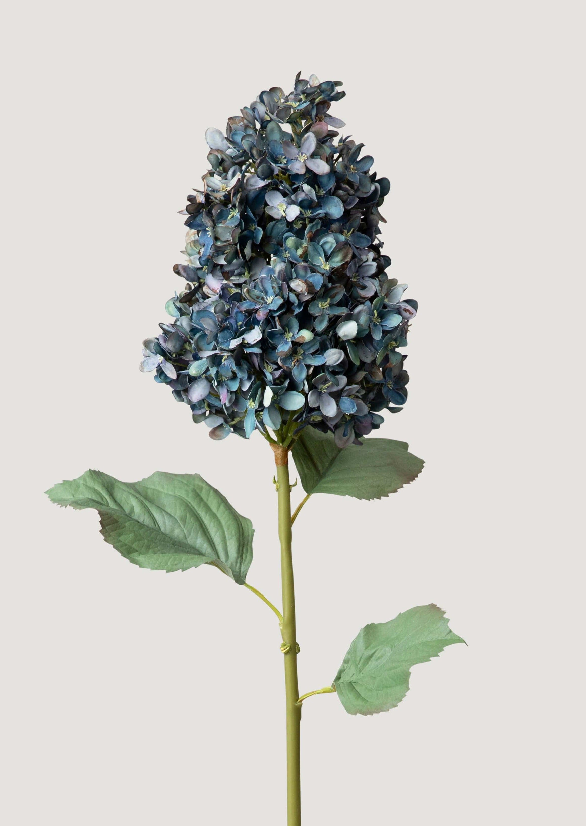 Faux Pegee Cone Hydrangea in Dark Vintage Blue
