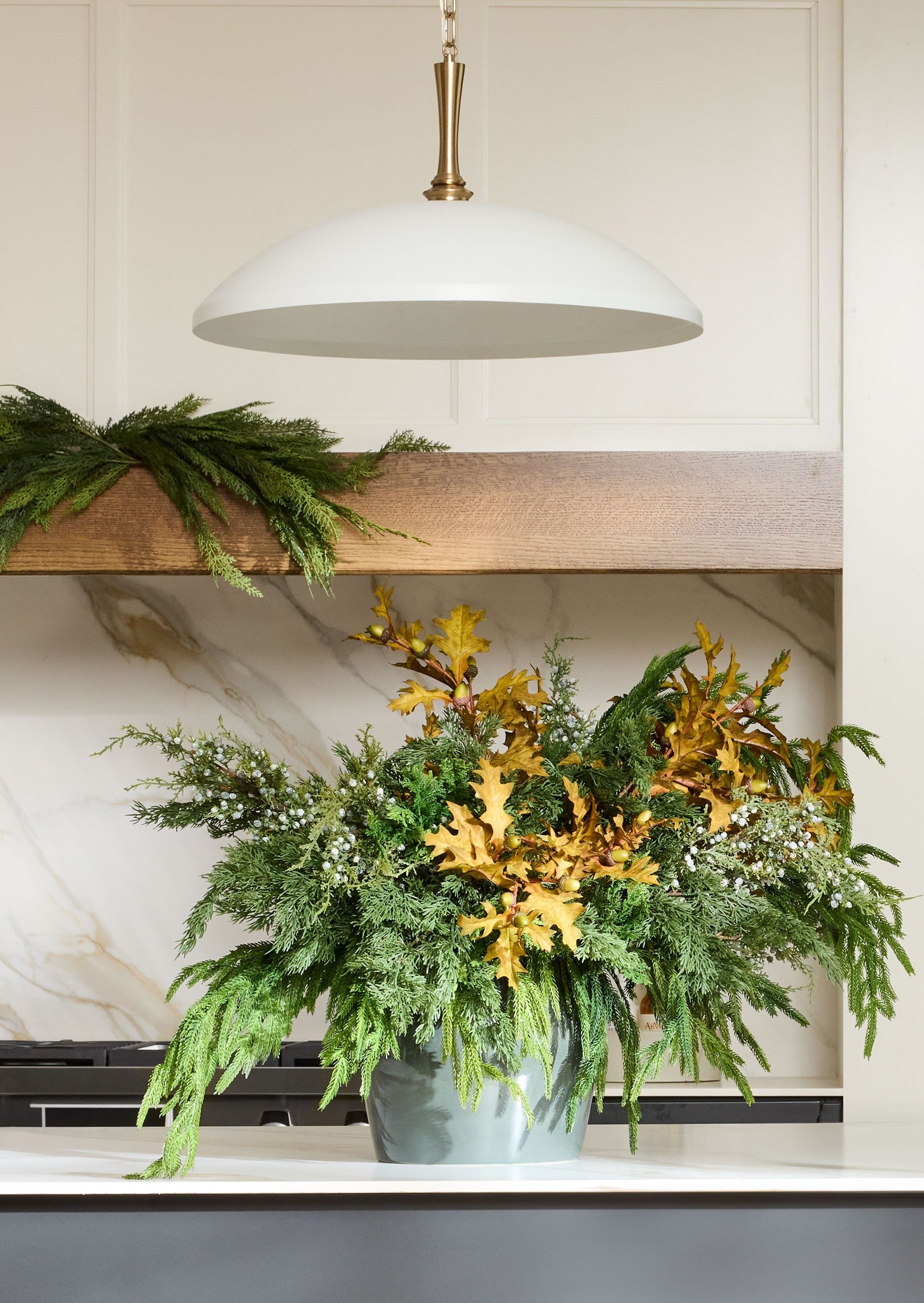 Decorative Real Touch Cedar in Evergreen Arrangement