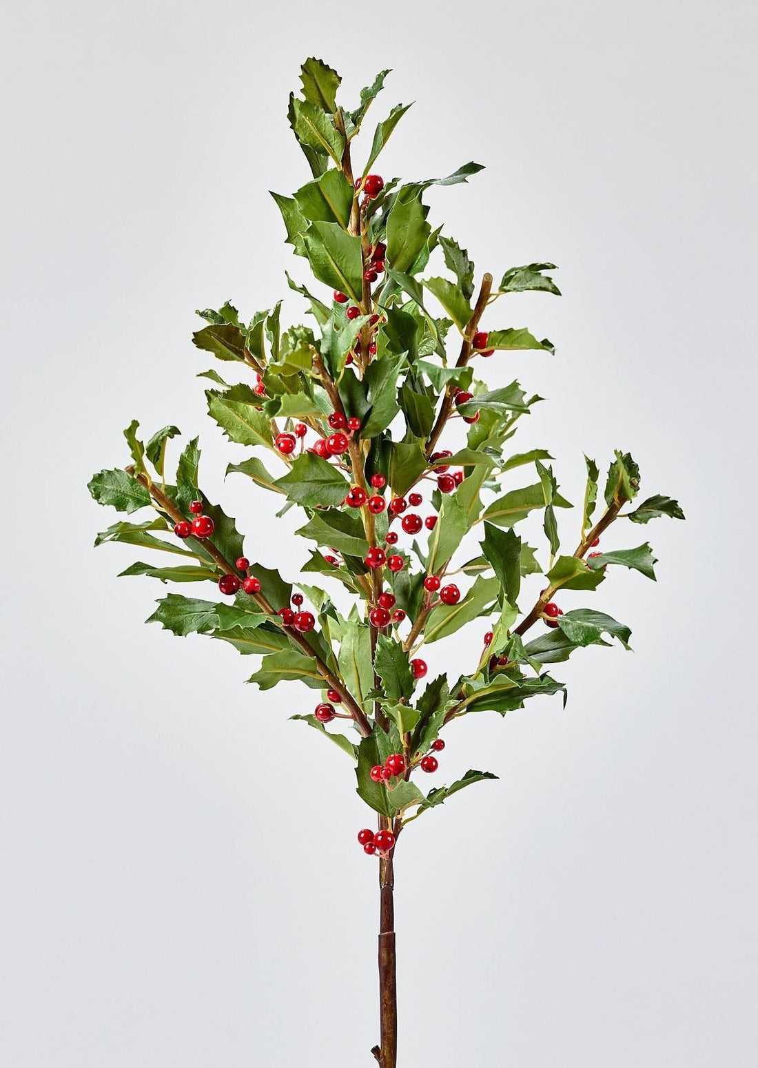 Afloral Artificial Winter Greenery in Faux Holly Branch