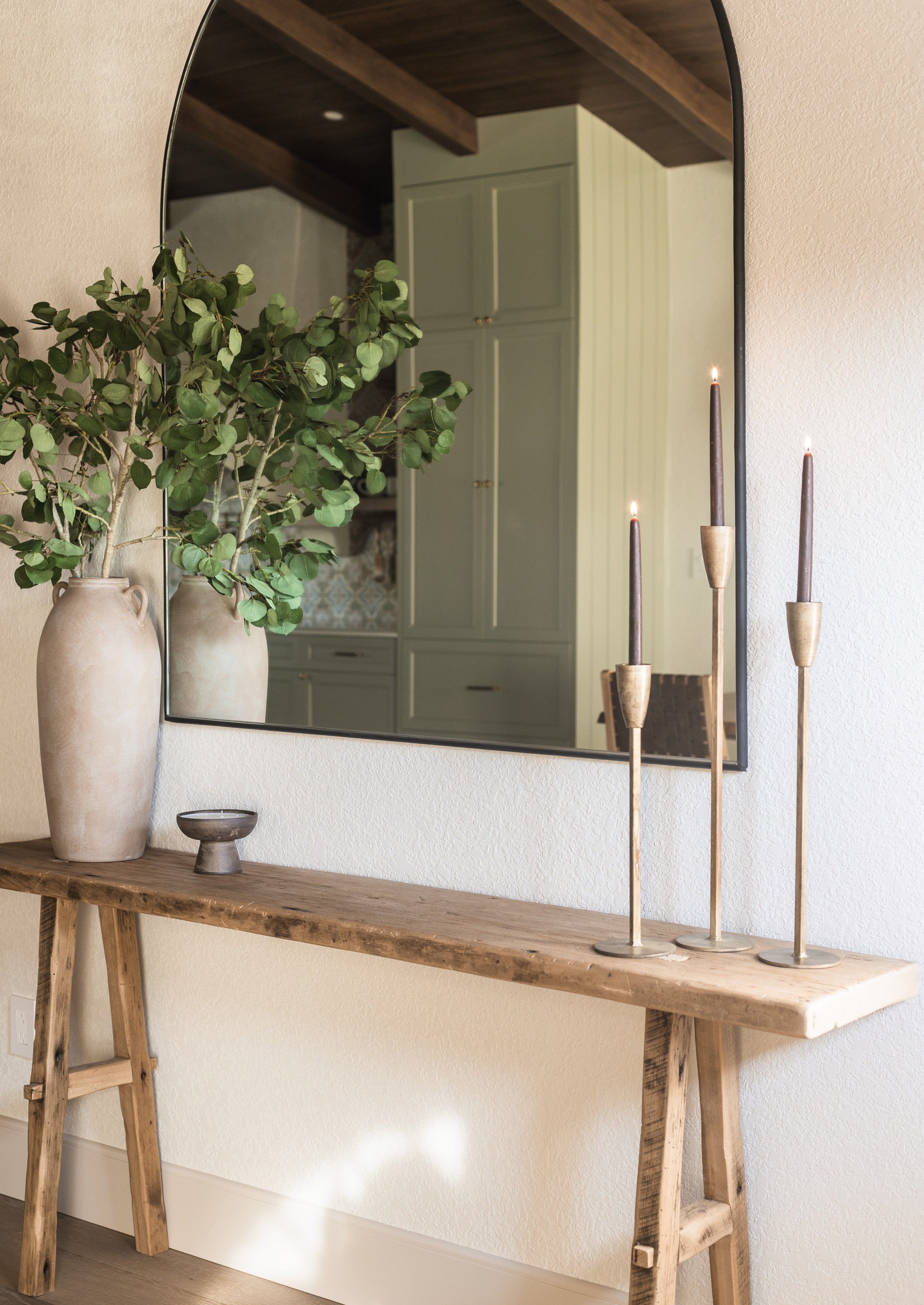 Set of Gold Taper Candle Holders