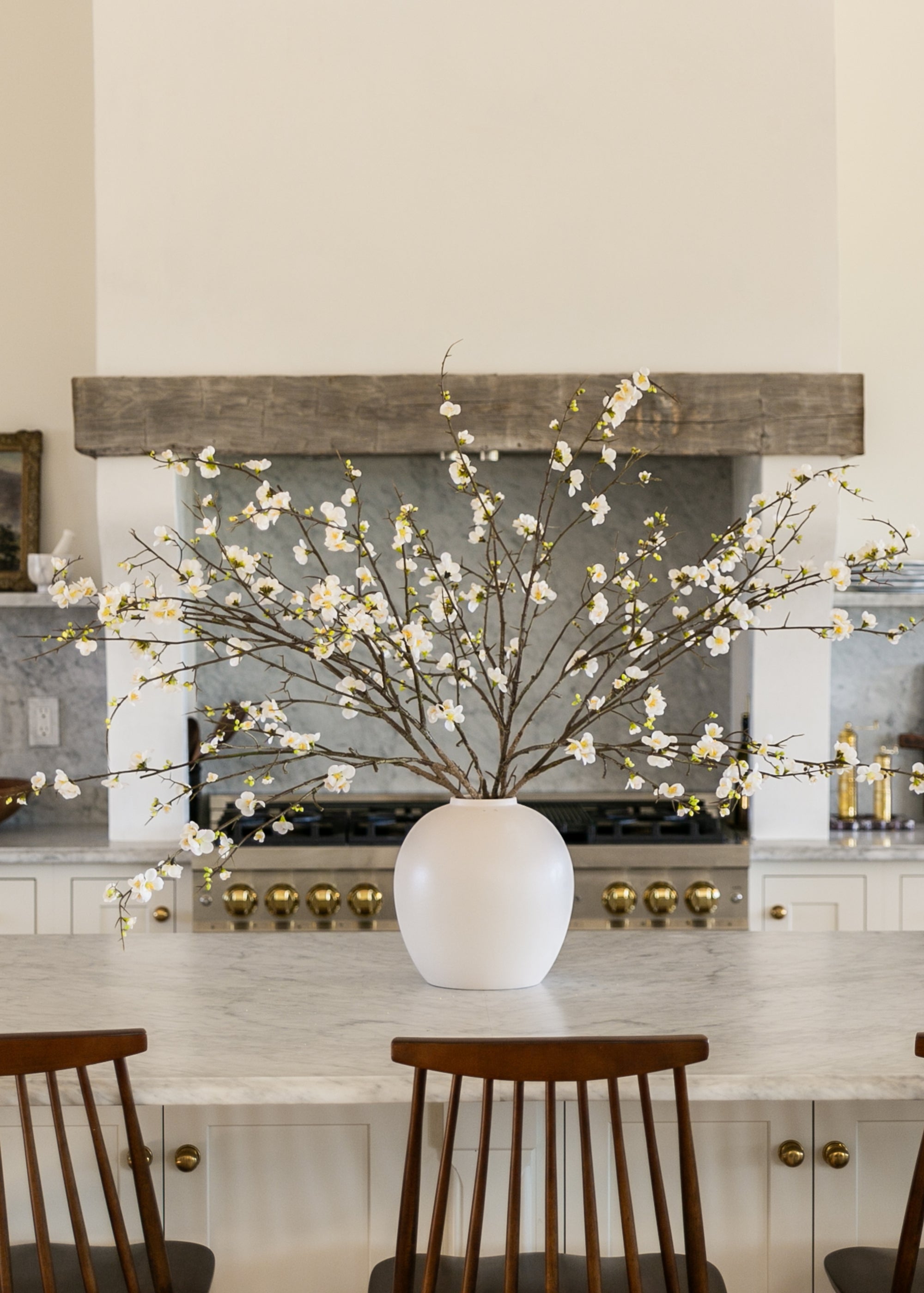 Faux Quince Branch Arranged in Afloral Bailey Vase