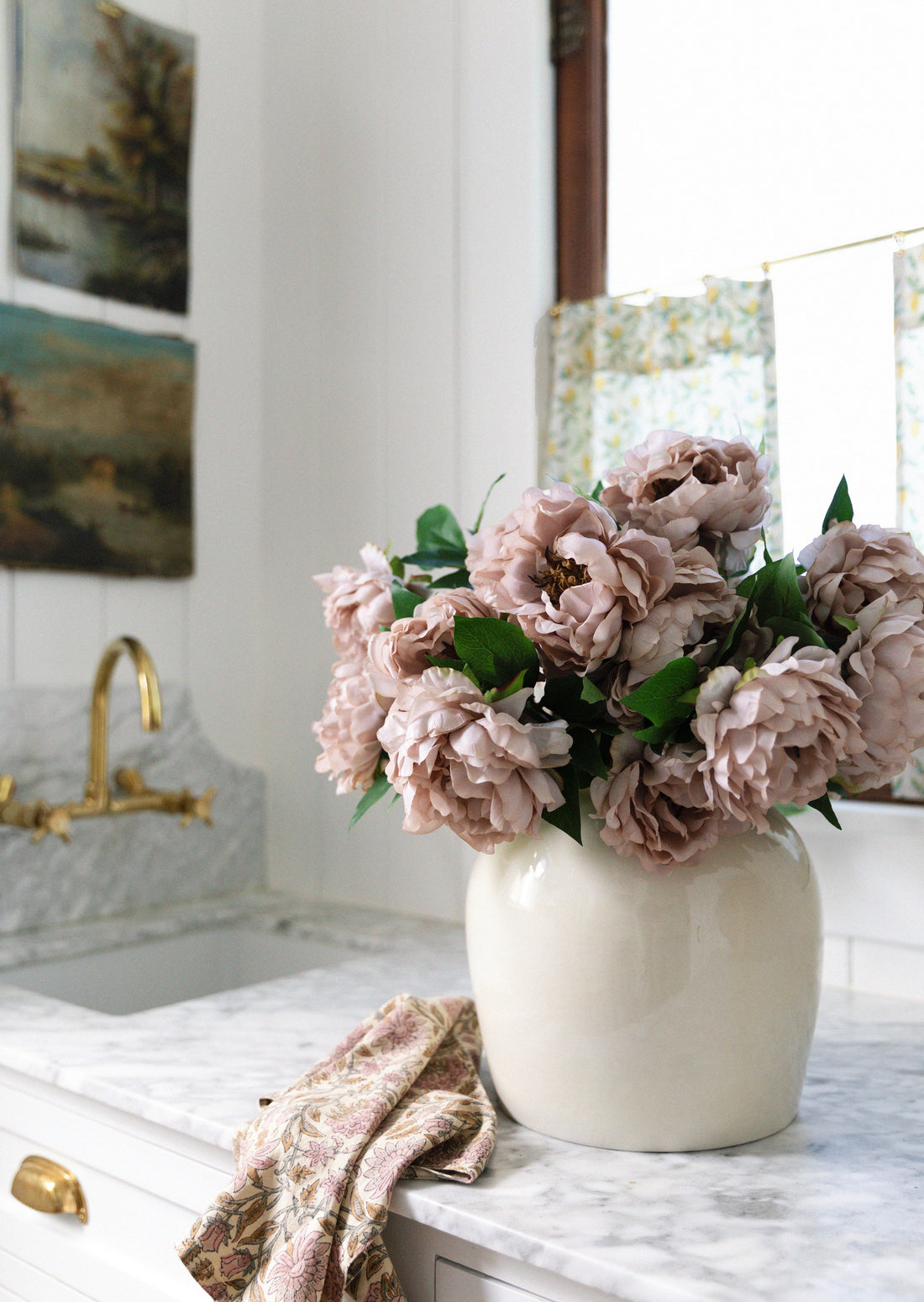 Taupe Peony Arrangement